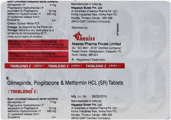 Triblend 2Mg Strip Of 10 Tablets