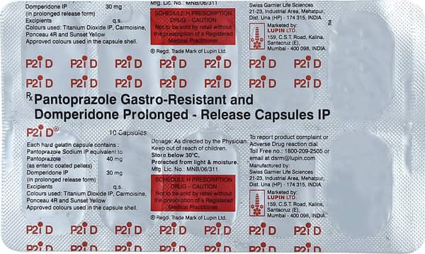 P2i D Strip Of 10 Capsules
