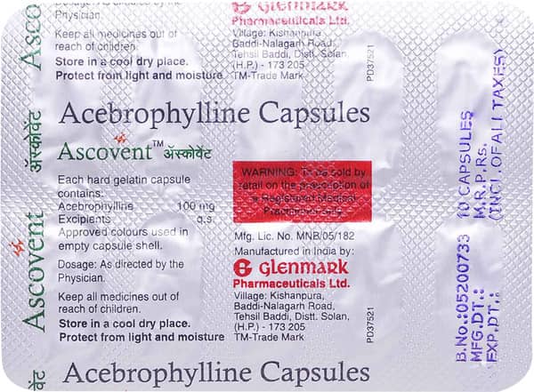 Ascovent 100mg Strip Of 10 Capsules