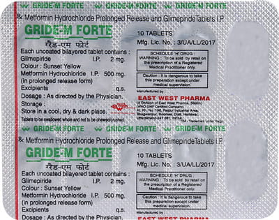 Gride M Forte Strip Of 10 Tablets