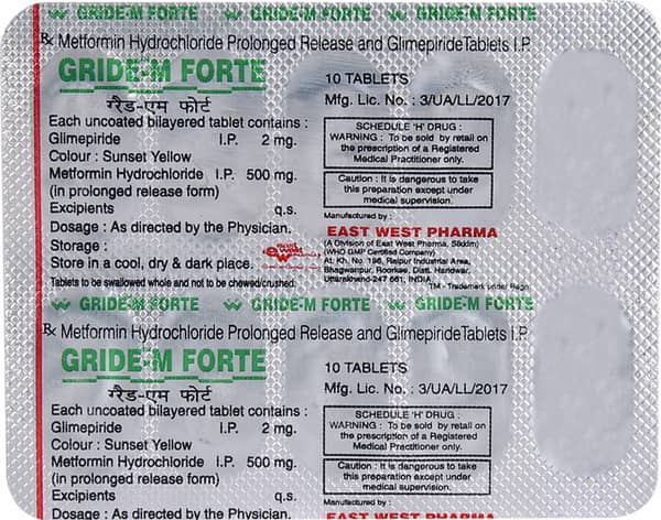 Gride M Forte Strip Of 10 Tablets