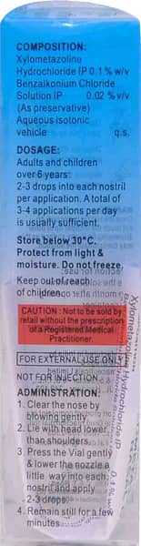 Xyloflo Bottle Of 10ml Nasal Drops