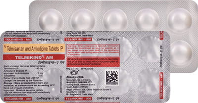 Telmikind Am 40mg Strip Of 10 Tablets