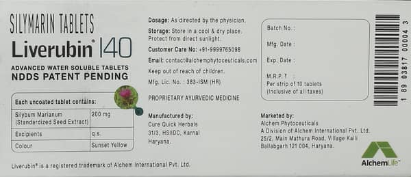 Liverubin 140mg Strip Of 10 Tablets
