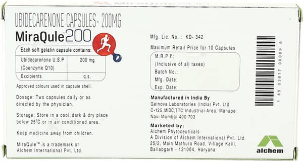 Miraqule 200mg Strip Of 10 Softgel Capsules