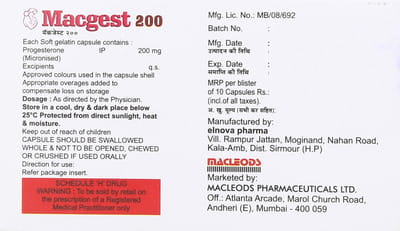 Macgest 200mg Strip Of 10 Capsules