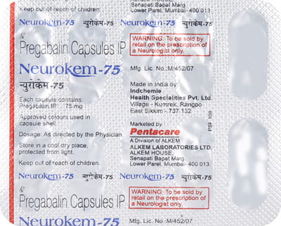 Neurokem 75mg Strip Of 10 Capsules