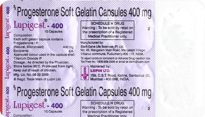 Lupigest 400mg Strip Of 10 Capsules
