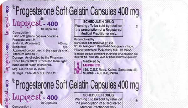 Lupigest 400mg Strip Of 10 Softgel Capsules