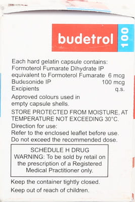 Budetrol 100mcg Bottle Of 30 Inhalation Capsules