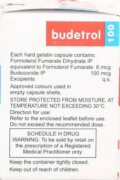 Budetrol 100mcg Bottle Of 30 Inhalation Capsules