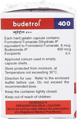 Budetrol 400mcg Bottle Of 30 Inhalation Capsules