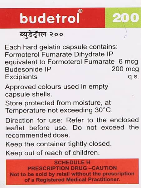 Budetrol 200mcg Bottle Of 30 Capsules