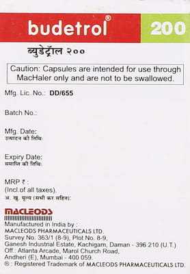 Budetrol 200mcg Bottle Of 30 Capsules