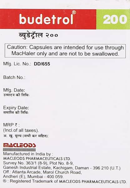 Budetrol 200mcg Bottle Of 30 Capsules