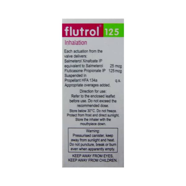 Flutrol 125mcg Box Of 120md Metered Dose Inhaler