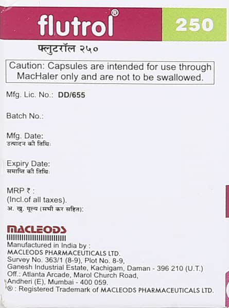 Flutrol 250mcg Bottle Of 30 Inhalation Capsule