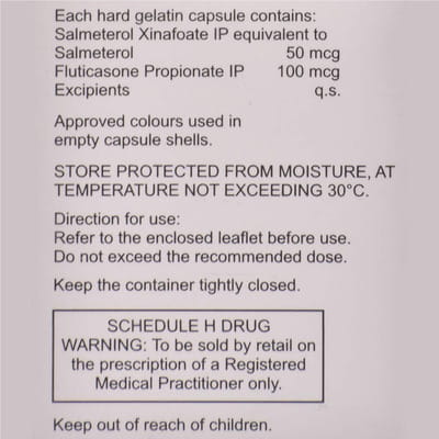 Flutrol 50/500mcg Bottle Of 30 Inhalation Capsules