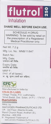 Flutrol 250mcg Box Of 120md Metered Dose Inhaler