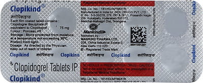 Clopikind 75mg Strip Of 10 Tablets