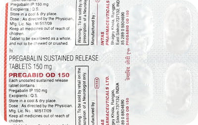 Pregabid Od 150mg Strip Of 10 Tablets
