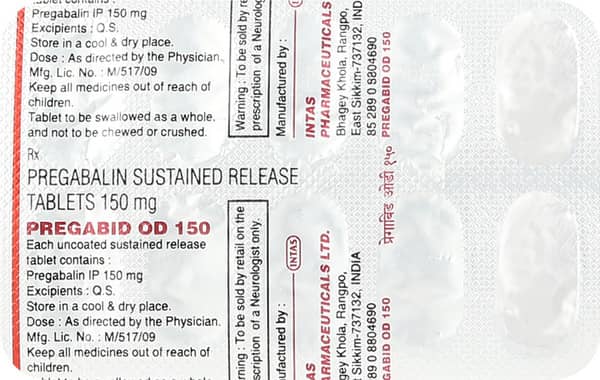 Pregabid Od 150Mg Strip Of 10 Tablets