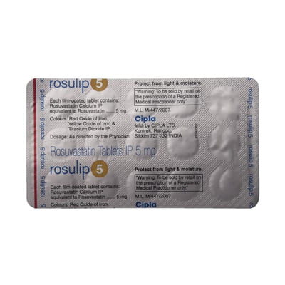 Rosulip 5mg Strip Of 10 Tablets