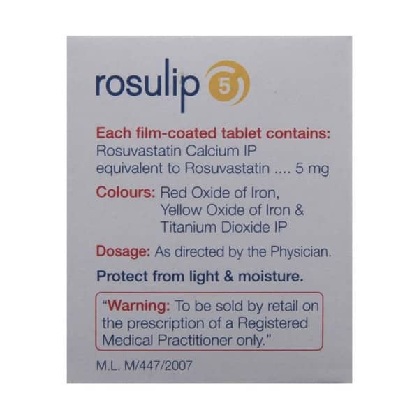Rosulip 5mg Strip Of 10 Tablets