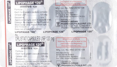 Lipophage 120mg Strip Of 10 Capsules