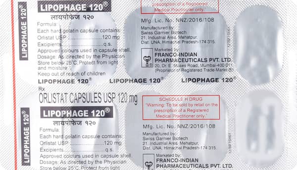 Lipophage 120mg Strip Of 10 Capsules
