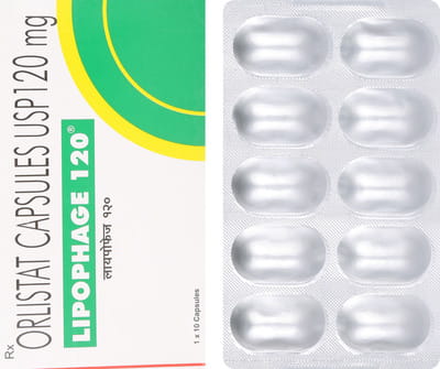 Lipophage 120mg Strip Of 10 Capsules