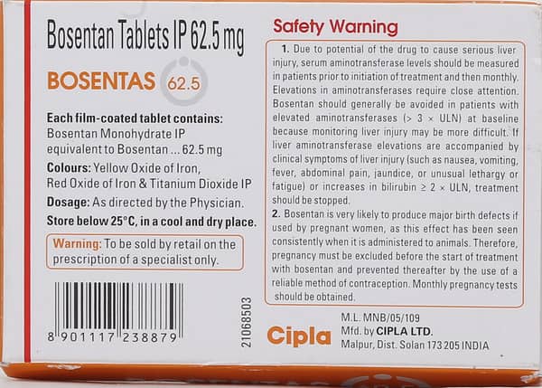 Bosentas 62.5 Tablet