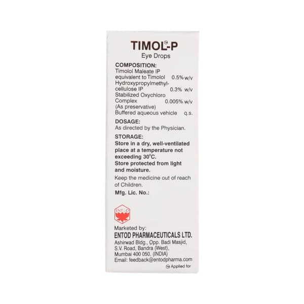 Timol P Bottle Of 5ml Eye Drops