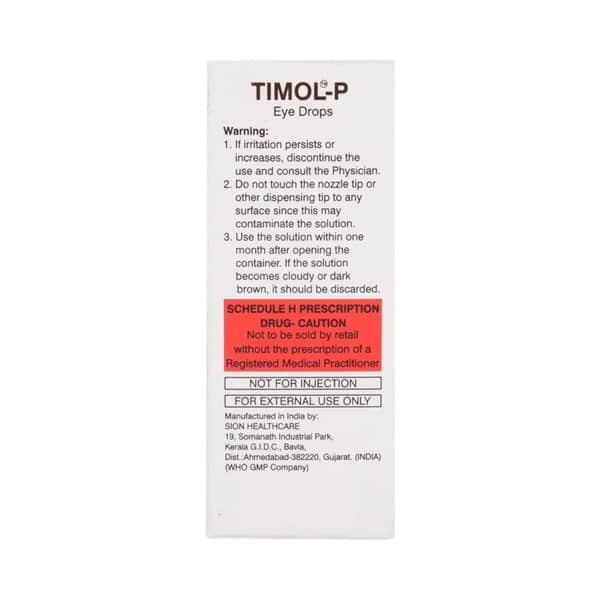 Timol P Bottle Of 5ml Eye Drops