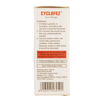 Cyclofez Bottle Of 5ml Eye Drops