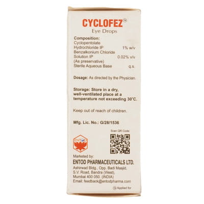 Cyclofez Bottle Of 5ml Eye Drops