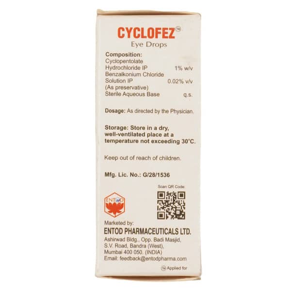 Cyclofez Bottle Of 5ml Eye Drops