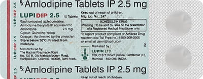 Lupidip 2.5mg Strip Of 10 Tablets