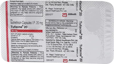Tufacne 20mg Strip Of 10 Capsules