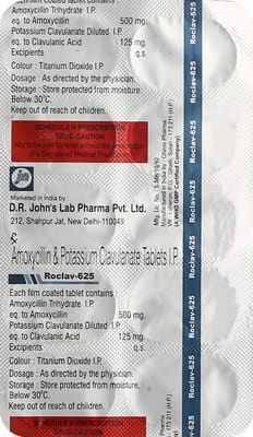 Roclav 625mg Strip Of 10 Tablets