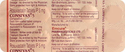 Consivas 5mg Strip Of 10 Tablets