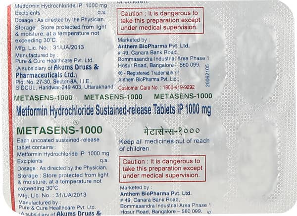 Metasens 1gm Strip Of 10 Tablets