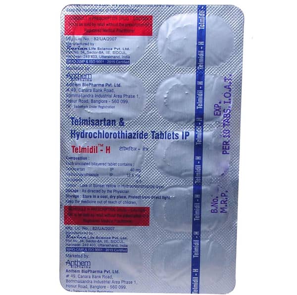 Telmidil H Strip Of 10 Tablets