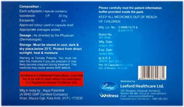 ACNETOIN 20MG CAPSULE