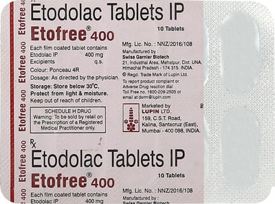 Etofree 400mg Strip Of 10 Tablets
