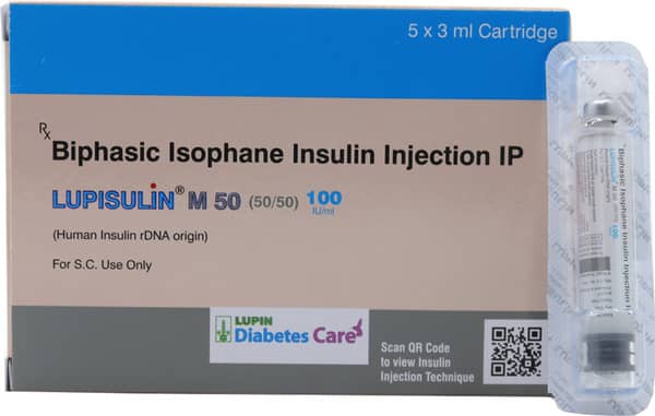 Lupisulin M 50/50 100iu Cartridge Of 3ml Injection