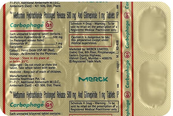 Carbophage G 1mg Strip Of 10 Tablets