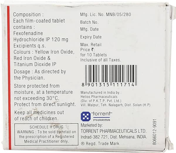 Allerfex 120mg Tablet