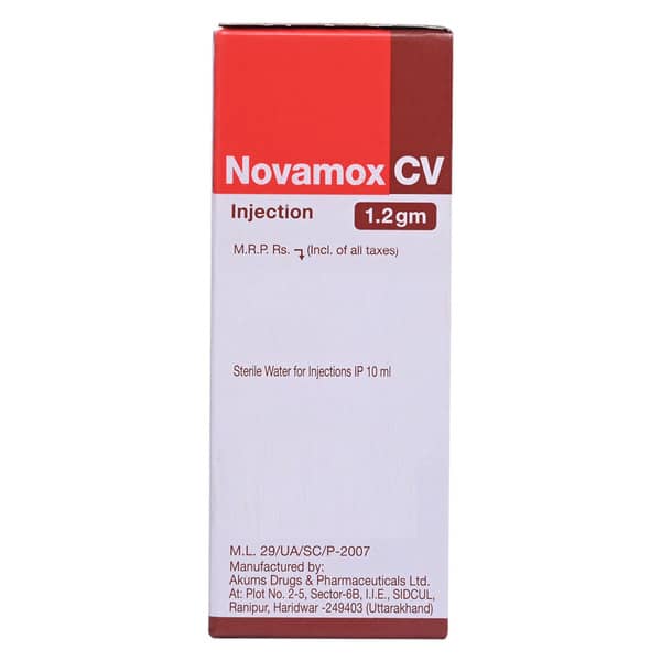 Novamox Cv 1.2gm Dry Vial Of 1 Powder For Injection