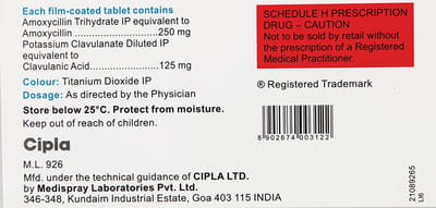 Omniclav 375mg Strip Of 6 Tablets